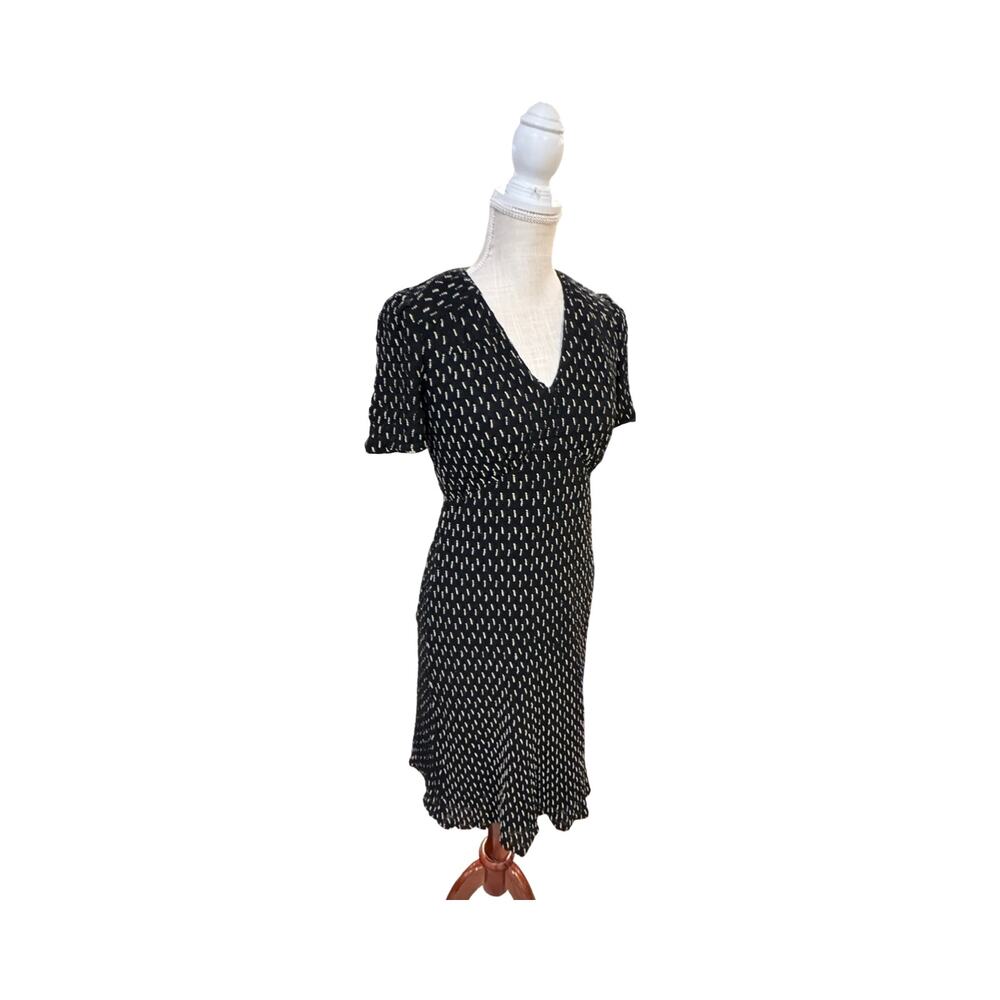 Vintage Y2K Anna Sui Abstract Geometric Sleeveless Sheath Dress Sz 4 Made in USA
